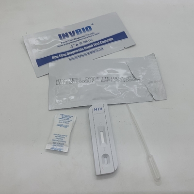 Sensitivitas Tinggi Satu Langkah Rapid Test Kit Aids / Hiv 1/2 Antibodi Infeksi Darah Utuh Kemasan OEM