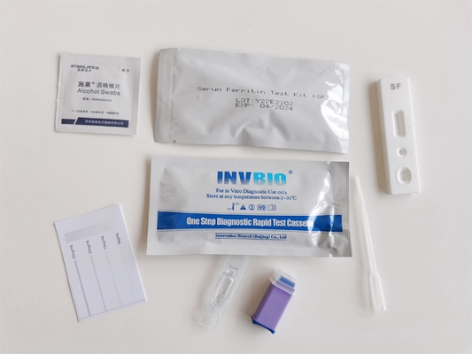 Fast Immunofluorescence Assay Rapid Test Cassette Ferritin Level Test Kit 2 tes/kotak