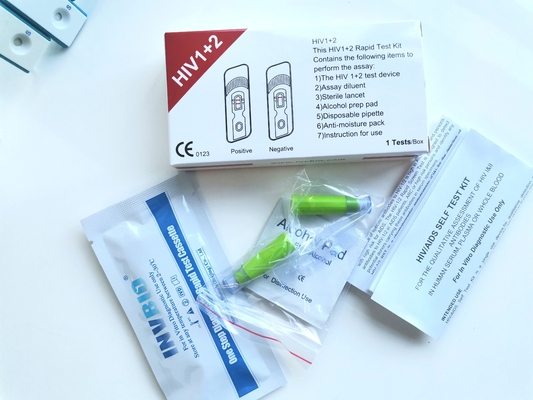 Self Diagnostic 25pcs/Box Hiv Rapid Test Kit Mendeteksi Infeksi Antibodi Dalam Darah