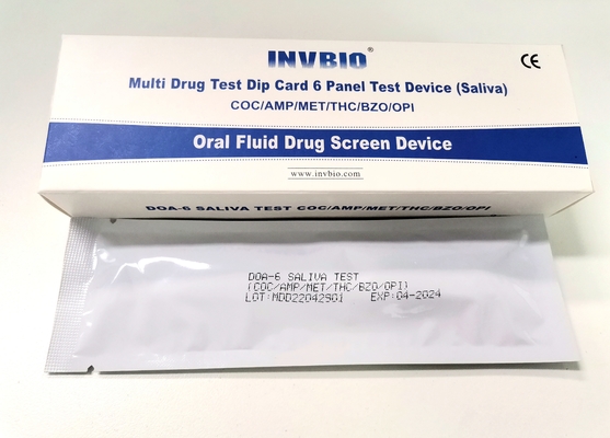50ng/ml 6 Panel Test Kit Penyalahgunaan Obat Lisan Konfirmasi Premium Saliva