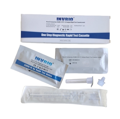 95.6% Sensitivitas Rumah Covid 19 Rapid Self Test Kit Nasopharyngeal Swab dengan CE