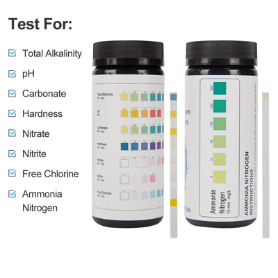 Invbio 7 In 1 Fish Aquarium Water Test Strip Kit Uji Nitrogen Amoniak