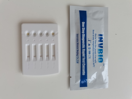 Satu Langkah Hbv Rapid Test Kit Reagen Diagnostik 5 Panel Test Stip Kaset