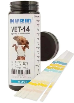 Merek INVBIO Pengiriman Cepat VET Pet Urine Test Strips 14 Parameter Super Market