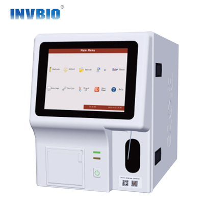 INVBIO716 Plus 3 Bagian Hematology Analyzer RBC WBC HGB Dan WBC LCD TFT Sepenuhnya Otomatis