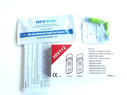 Reagen Medis 25pcs/Box Hiv Rapid Home Test Kit Dalam Darah Utuh