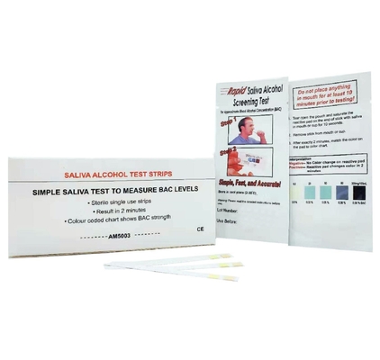 Kaset Uji Cepat Satu Langkah 3.00mm, Strip Tes Alkohol Oral Akurat yang Andal