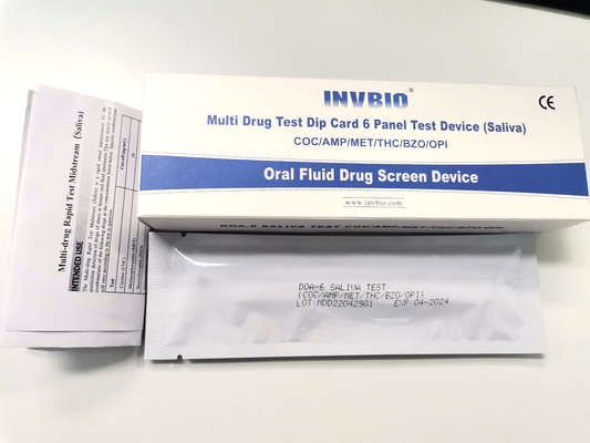 6 Panel Oral FDA Saliva Drug Test Kit Untuk Tes Ketenagakerjaan Dan Asuransi