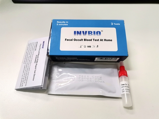 Human Immunological Fobt Kit Fecal Occult Blood Test Di Rumah