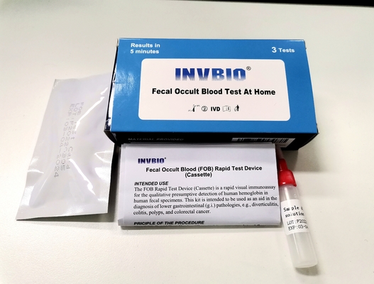 Akurasi Tinggi Cepat 4.0mm Fecal Occult Blood Test Kit Home Testing
