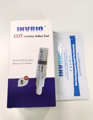 Single Panel Oral 20ng/ml Alat Uji Saliva Nikotin / Cotinine / Tembakau Di Rumah