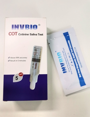 1 Panel Kit Uji Penyalahgunaan Narkoba Nikotin / Cotinine / Tembakau Saliva Dip Card