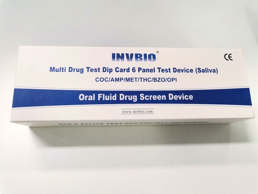 40ng/ml 6 Panel Cairan Tes Obat Saliva Oral Akurasi Tinggi