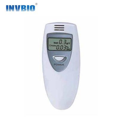 Layar Tunggal Breathalyzer Alkohol Tester Detektor Lcd Mini Putih