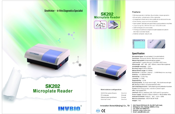 Invbio Elisa Microplate Washer Dengan 96 Well Elisa Plate Reader Untuk Lab