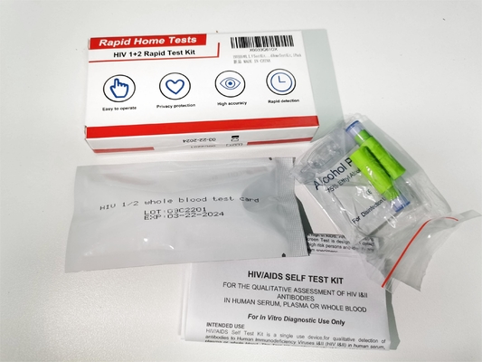 Tipe 1 Tipe 2 Spesifisitas 99,5% Kit Tes Cepat Hiv 25pcs Per Kotak