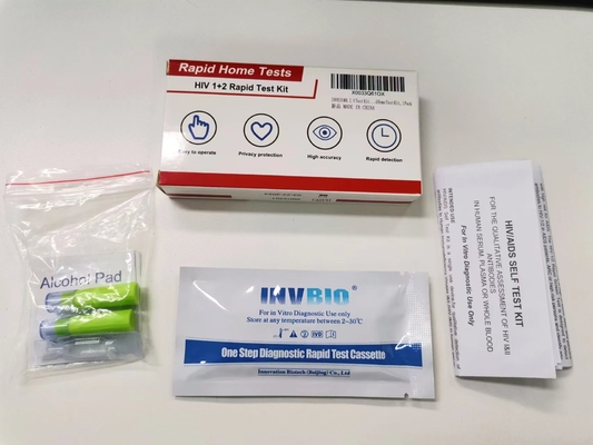 One Step Self Diagnostic Hiv 1 Dan 2 Test Kit Nyaman Seluruh Darah