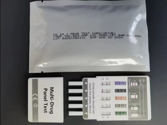 Hasil Cepat Nyaman 10 Panel Tes Obat Dip Card Alat Diagnostik Medis