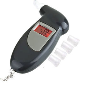 Mobil Polisi Digital Backtrack Alkohol Breathalyzer Gantungan Kunci Dengan Baterai Alkaline