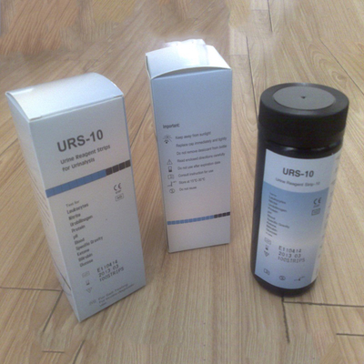 Strip Tes Urinalisis Glukosa Bilirubin Akurasi Tinggi 3.00mm 10 Parameter