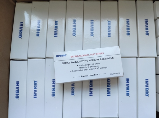 INVBIO Personal One Step Strip Tes Alkohol Air Liur 25 Strip / Kotak