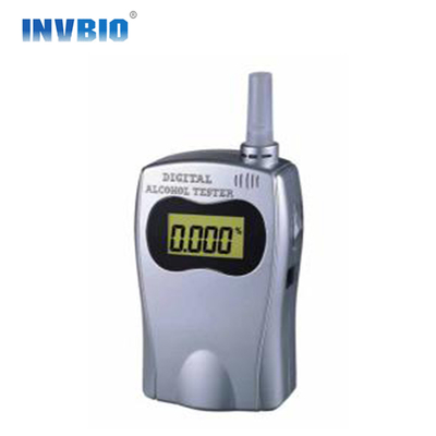4 Digit LCD Digital Alkohol Breath Tester Breathalyzer Dengan Cadangan Biru Muda