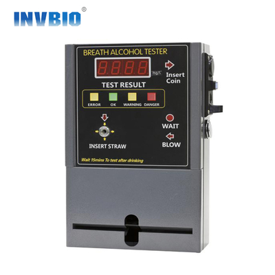 Bar Tempat Umum Koin Dioperasikan Breathalyzer Alkohol Tester Dengan Alarm