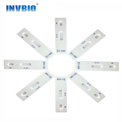 Medis IVD Whole Blood Tri Line Kit Tes Cepat HIV Akurasi 99%