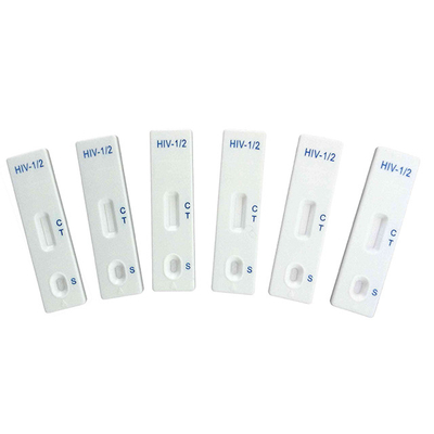 Medis IVD Whole Blood Tri Line Kit Tes Cepat HIV Akurasi 99%